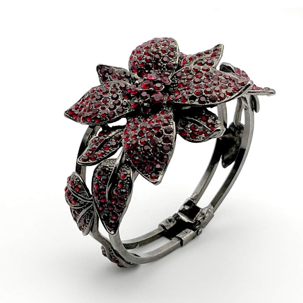 Red Crystal Flower Bracelet